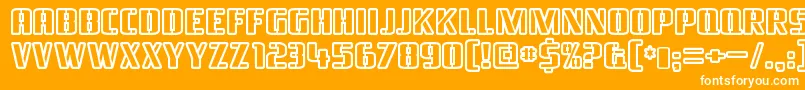 BraesideoutlineRegular Font – White Fonts on Orange Background