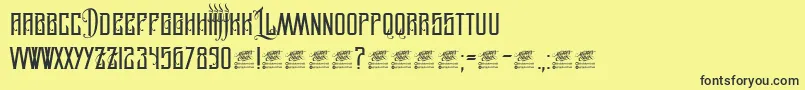 More about LegionOfDarwin Font LegionOfDarwin Font – Black Fonts on Yellow Background