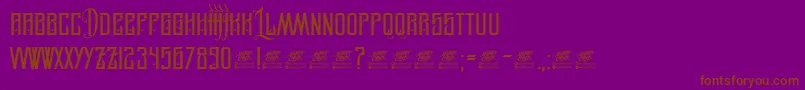 LegionOfDarwin Font – Brown Fonts on Purple Background