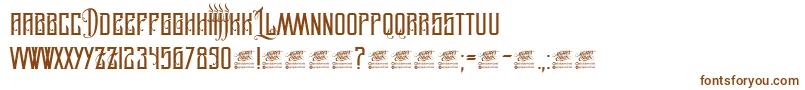 Шрифт LegionOfDarwin – коричневые шрифты на белом фоне