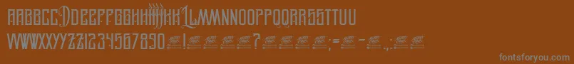 Шрифт LegionOfDarwin – серые шрифты на коричневом фоне