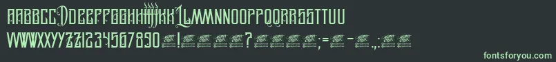 LegionOfDarwin Font – Green Fonts on Black Background