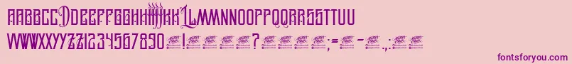 LegionOfDarwin Font – Purple Fonts on Pink Background