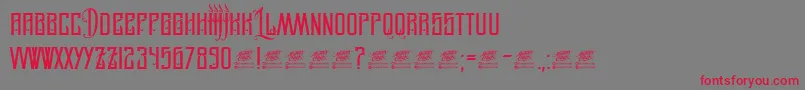 Шрифт LegionOfDarwin – красные шрифты на сером фоне