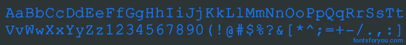 fuente EscapetypewritercBold – Fuentes Azules Sobre Fondo Negro