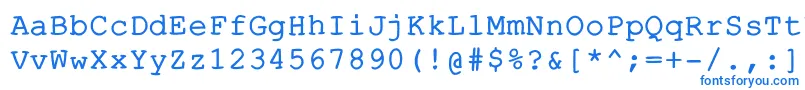 Шрифт EscapetypewritercBold – синие шрифты
