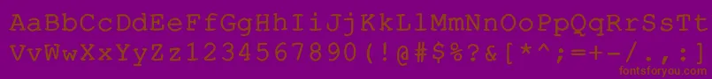 Шрифт EscapetypewritercBold – коричневые шрифты на фиолетовом фоне
