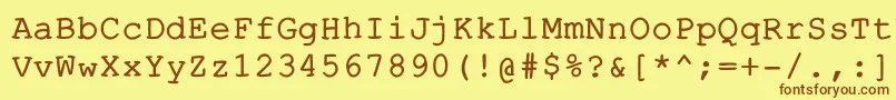 Шрифт EscapetypewritercBold – коричневые шрифты на жёлтом фоне