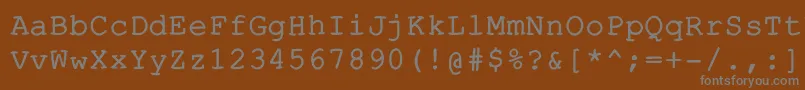 Шрифт EscapetypewritercBold – серые шрифты на коричневом фоне