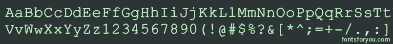 Шрифт EscapetypewritercBold – зелёные шрифты на чёрном фоне