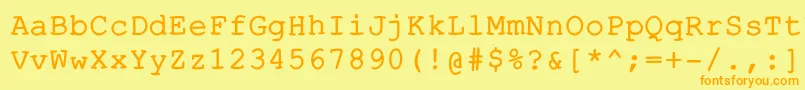 Police EscapetypewritercBold – polices orange sur fond jaune