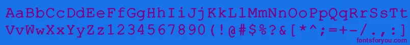 Шрифт EscapetypewritercBold – фиолетовые шрифты на синем фоне