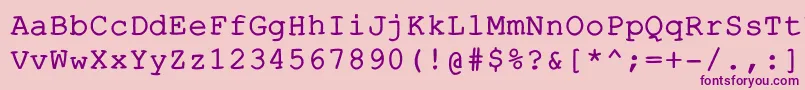 Czcionka EscapetypewritercBold – fioletowe czcionki na różowym tle