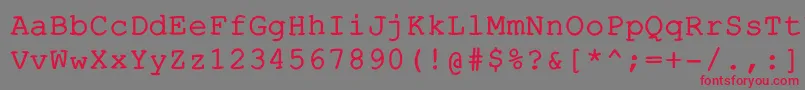 Шрифт EscapetypewritercBold – красные шрифты на сером фоне