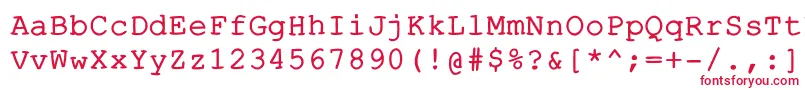 フォントEscapetypewritercBold – 赤い文字