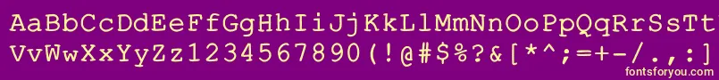 Шрифт EscapetypewritercBold – жёлтые шрифты на фиолетовом фоне