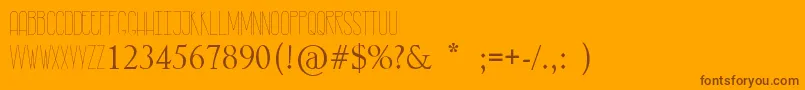 RastyLop-Schriftart – Braune Schriften auf orangefarbenem Hintergrund