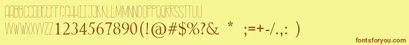 RastyLop Font – Brown Fonts on Yellow Background