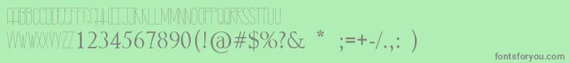 RastyLop Font – Gray Fonts on Green Background