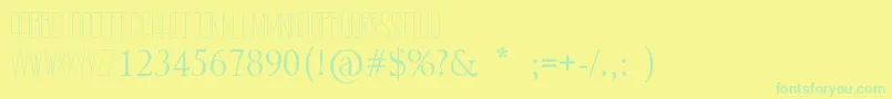 RastyLop Font – Green Fonts on Yellow Background