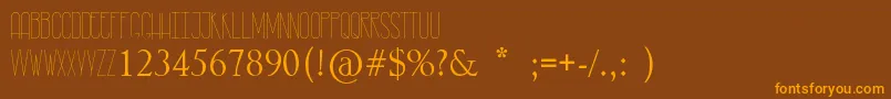 RastyLop Font – Orange Fonts on Brown Background