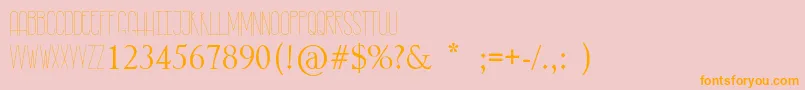 RastyLop-Schriftart – Orangefarbene Schriften auf rosa Hintergrund