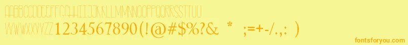 RastyLop Font – Orange Fonts on Yellow Background