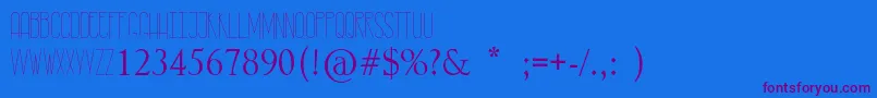 RastyLop Font – Purple Fonts on Blue Background