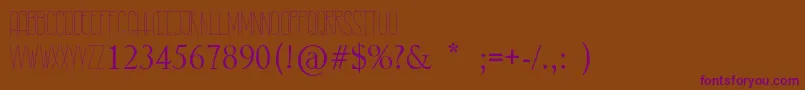 RastyLop Font – Purple Fonts on Brown Background