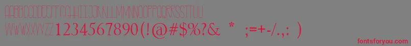 RastyLop-Schriftart – Rote Schriften auf grauem Hintergrund