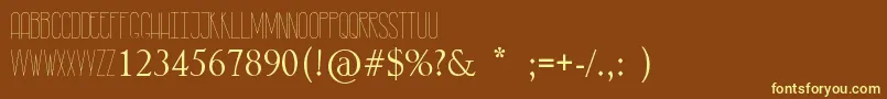 RastyLop Font – Yellow Fonts on Brown Background