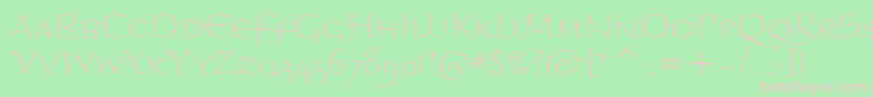 BraganzaScItcLight Font – Pink Fonts on Green Background