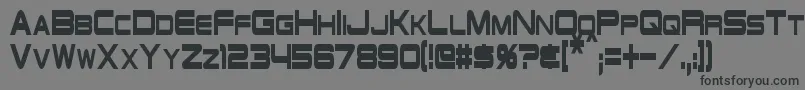 SchwarzeneggerCondensed Font – Black Fonts on Gray Background