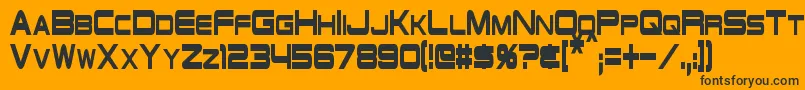 SchwarzeneggerCondensed Font – Black Fonts on Orange Background