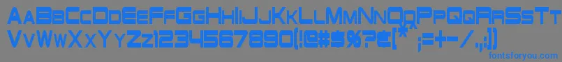 SchwarzeneggerCondensed Font – Blue Fonts on Gray Background