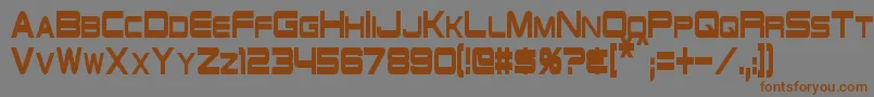 SchwarzeneggerCondensed Font – Brown Fonts on Gray Background