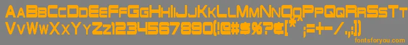 SchwarzeneggerCondensed Font – Orange Fonts on Gray Background