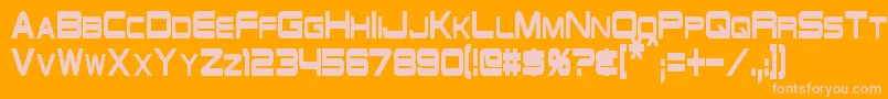 SchwarzeneggerCondensed Font – Pink Fonts on Orange Background