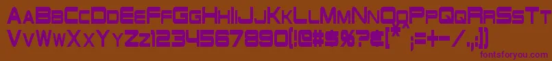 SchwarzeneggerCondensed-Schriftart – Violette Schriften auf braunem Hintergrund