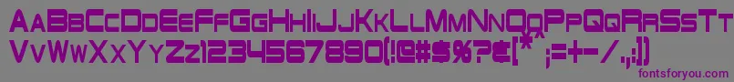 SchwarzeneggerCondensed Font – Purple Fonts on Gray Background