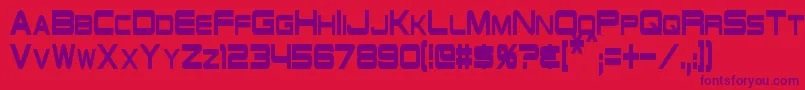 SchwarzeneggerCondensed Font – Purple Fonts on Red Background
