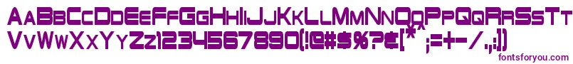 SchwarzeneggerCondensed Font – Purple Fonts on White Background