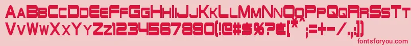 SchwarzeneggerCondensed-Schriftart – Rote Schriften auf rosa Hintergrund