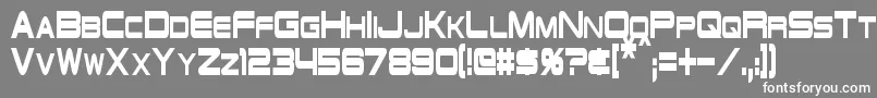 SchwarzeneggerCondensed Font – White Fonts on Gray Background