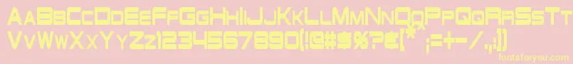SchwarzeneggerCondensed Font – Yellow Fonts on Pink Background