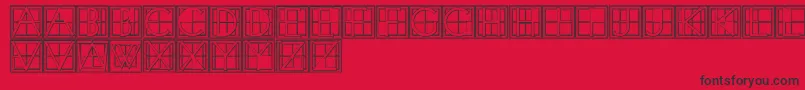 XperimentypothreeBSquare Font – Black Fonts on Red Background