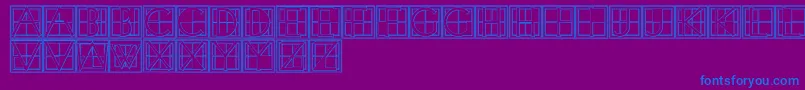 XperimentypothreeBSquare Font – Blue Fonts on Purple Background