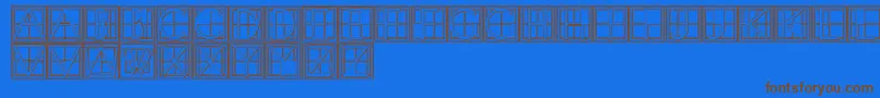 XperimentypothreeBSquare Font – Brown Fonts on Blue Background