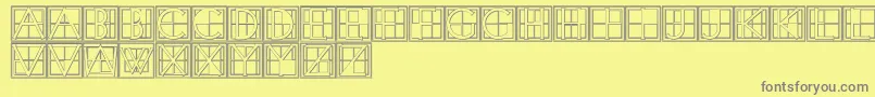 XperimentypothreeBSquare Font – Gray Fonts on Yellow Background