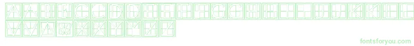 XperimentypothreeBSquare Font – Green Fonts on White Background